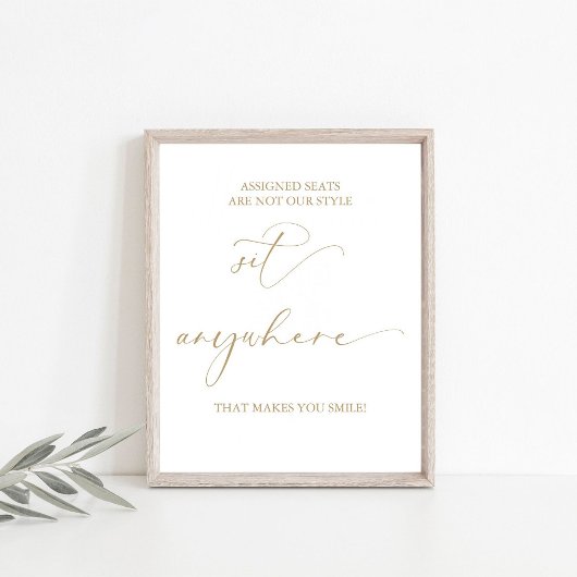 金ゴールド結婚の指定席は我々のスタイルではない 台座サイン