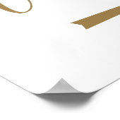 金ゴールド結婚の矢印の向きの右向き記号 ポスター (角)