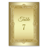 金ゴールド結婚の表番号 テーブルナンバー (裏面)