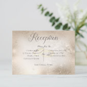 金ゴールド結婚の金ゴールド結婚披露宴のリングや輪 エンクロージャーカード (スタンド正面)