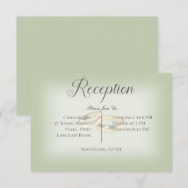 金ゴールド結婚のSage Wedding Receptionに関するリングや輪 エンクロージャーカード