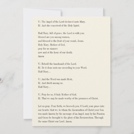 金ゴールド結婚カソリス祈りの言葉 (裏面)