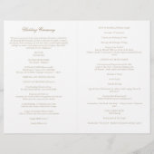 金ゴールド結婚カトリックのマスプログラム式 (裏面)