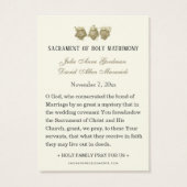 金ゴールド結婚カトリック祈りの言葉聖札 (裏面)