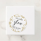 金ゴールド結婚グリッターロウソク フェイバータグ (インサイチュ)