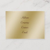 金ゴールド結婚グリーンのケーキ製造業者 名刺 (裏面)