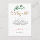 金ゴールド結婚グリーンズウィングウェルカード エンクロージャーカード (正面)