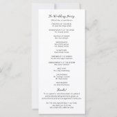 金ゴールド結婚グリーンリーの式典プログラム4x9カード (裏面)