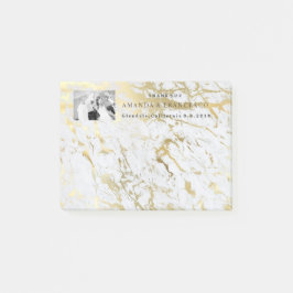 金ゴールド結婚グレイ大理石に感謝 ポストイット