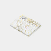 金ゴールド結婚グレイ大理石に感謝 ポストイット (アングル)