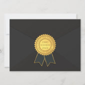 金ゴールド結婚スペックル 招待状 (裏面)