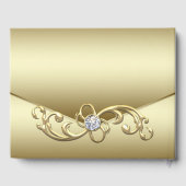 金ゴールド結婚ダイヤモンドズゲストブック ゲストブック (裏面)