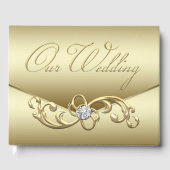 金ゴールド結婚ダイヤモンドズゲストブック ゲストブック (正面)