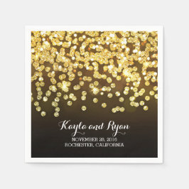 金ゴールド結婚ダイヤモンド スタンダードカクテルナプキン