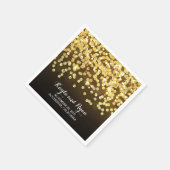 金ゴールド結婚ダイヤモンド スタンダードカクテルナプキン (角)