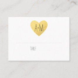 金ゴールド結婚ハート護衛座席表 プレイスカード