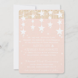 金ゴールド結婚バラの黒板が星の下に 招待状