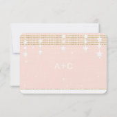 金ゴールド結婚バラズアンダーザスターズRSVP 出欠カード (裏面)