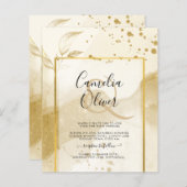 金ゴールド結婚パールのアルコール抽象芸術LeahG (正面/裏面)