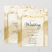 金ゴールド結婚パールのアルコール抽象芸術LeahG (正面/裏面)