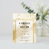 金ゴールド結婚パールのアルコール抽象芸術LeahG (スタンド正面)