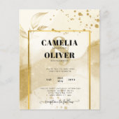 金ゴールド結婚パールのアルコール抽象芸術LeahG (正面)