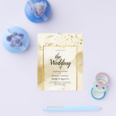 金ゴールド結婚パールのアルコール抽象芸術LeahG チラシ (シングル)