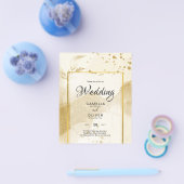 金ゴールド結婚パールのアルコール抽象芸術LeahG チラシ (シングル)