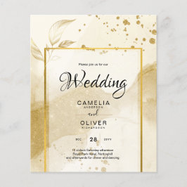金ゴールド結婚パールのアルコール抽象芸術LeahG チラシ