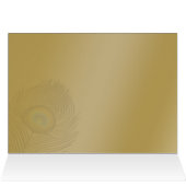 金ゴールド結婚ピーコックのテーブル席カード (内部横(上))