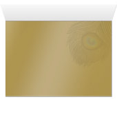 金ゴールド結婚ピーコックのテーブル席カード (内部横(下))