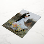 金ゴールド結婚フォイルサンキューカード 箔シーズンカード (回転した状態)