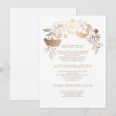 金ゴールド結婚フローラの詳細 – 情報 エンクロージャーカード (正面/裏面)