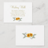 金ゴールド結婚フローラの願い事 エンクロージャーカード (正面/裏面)