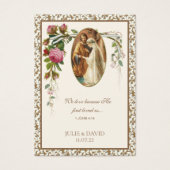 金ゴールド結婚フローラ聖なる書物、 経典祈りの言葉カード (正面)