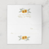 金ゴールド結婚フローラ プレイスカード (外部開封)