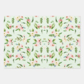 金ゴールド結婚フローラ ラッピングペーパーシート (正面3)