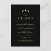 金ゴールド結婚ムーン エンクロージャーカード (正面)