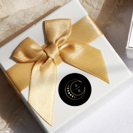 金ゴールド結婚ムーン ラウンドシール