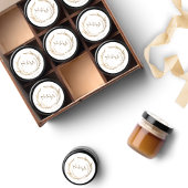 金ゴールド結婚モノグラムの封筒用シール/お気に入りステッカー ラウンドシール