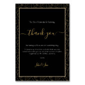 金ゴールド結婚モンステ感謝していラリーフのユテーブル・カード テーブルナンバー (正面)