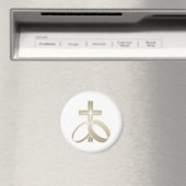 金ゴールド結婚リングとクロスアート マグネット (インサイチュ (食洗機))