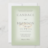 金ゴールド結婚リングや輪オンSage結婚式招待状 招待状 (正面)