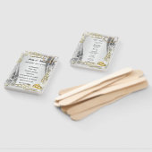 金ゴールド結婚リングや輪ハート結婚式 プログラム ハンドファン (組立なし)