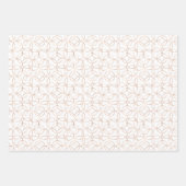 金ゴールド結婚リングや輪パターンブライダル ラッピングペーパーシート (正面3)