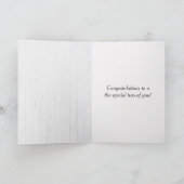 金ゴールド結婚リングや輪記念日おめでとう カード (内部)