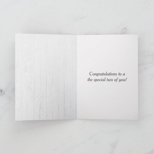 金ゴールド結婚リングや輪記念日おめでとう カード (内部)