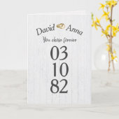 金ゴールド結婚リングや輪記念日おめでとう カード (黄色い花)