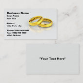 金ゴールド結婚リングや輪 名刺 (正面/裏面)