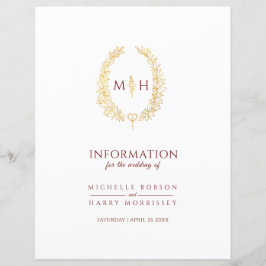 金ゴールド結婚レッドモノグラム